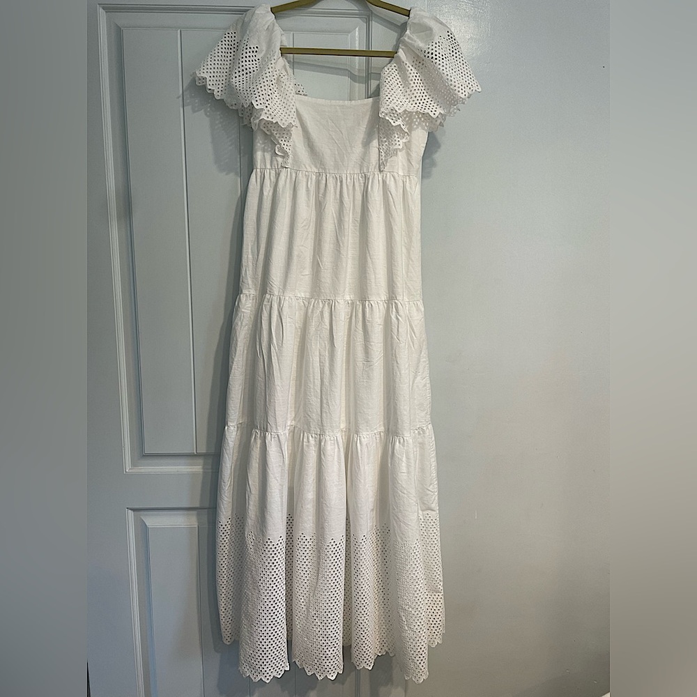 The Great. White Dress with lovely detail. Perfect New Condition.